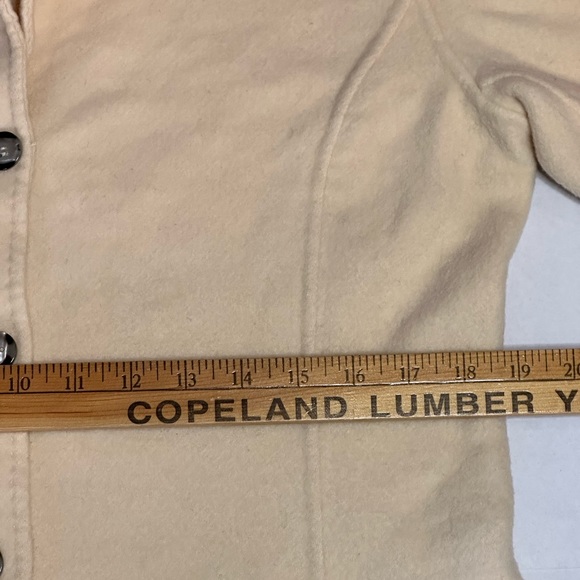 Talbots Italian Wool Cashmere Blend Cream Colored Button Down Blazer Ladies 10 - Picture 6 of 8